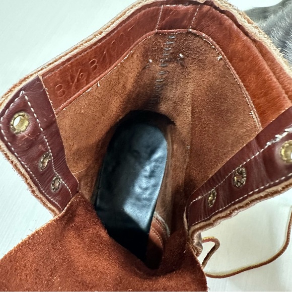 Whites Boots vintage brown distressed leather boots lace up western logger - Picture 2 of 16